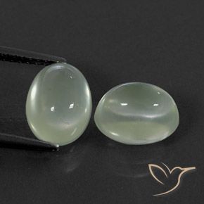 4.75ctw 天然 Light Green  葡萄石, 椭圆形, 透明/半透明