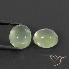 4.87ctw 天然 Pale Green  葡萄石, 椭圆形, 透明/半透明