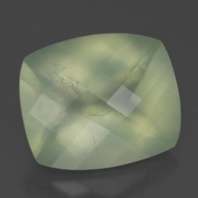 5.24克拉天然绿色葡萄石，透明，11.9×10毫米，透明/半透明