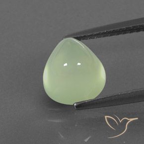 3.14克拉天然葡萄石，梨形，透明/半透明