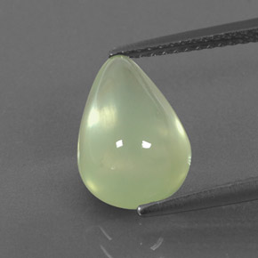 3.60克拉天然绿色葡萄石，梨形，12.5×8.3毫米，透明