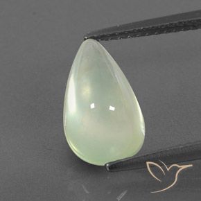 3.36ct 天然 淡梨绿色 葡萄石, 梨形, 透明