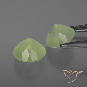 3.76天然绿色葡萄石，透明，7.88毫米，透明/半透明