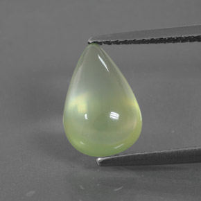 2.92克拉天然绿色葡萄石，梨形，11.7×7.7毫米，透明