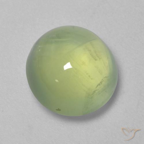 4.18ct 天然 中绿色 葡萄石, 椭圆形, 透明