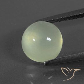 2.37ct 天然 淡梨绿色 葡萄石, 圆形的, 透明