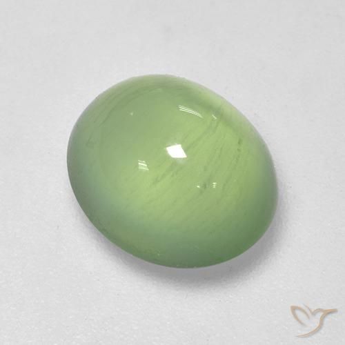 3.55ct 天然 黄绿色 葡萄石, 椭圆形, 透明