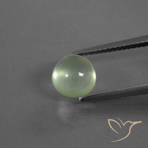 2.35ct 天然 浅梨绿色 葡萄石, 圆形的, 透明