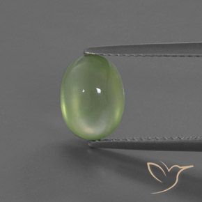2.91ct 天然 青柠绿 葡萄石, 椭圆形, 透明