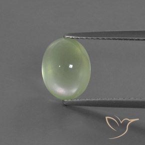 2.94ct 天然 浅绿色 葡萄石, 椭圆形, 透明