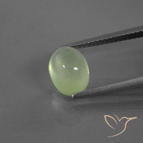 3.07ct 天然 中绿色 葡萄石, 椭圆形, 透明