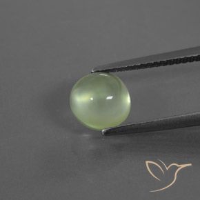 2.07ct 天然 浅绿色 葡萄石, 圆形的, 透明