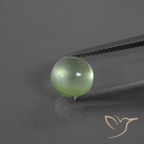 2.34ct 天然 浅梨绿色 葡萄石, 圆形的, 透明