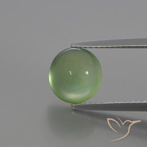 3.24ct 天然 黄绿色 葡萄石, 椭圆形, 透明