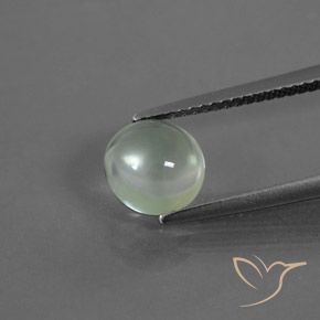 1.98ct 天然 非常浅的绿色 葡萄石, 圆形的, 透明