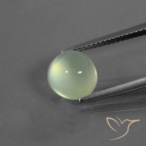 3.24ct 天然 黄绿色 葡萄石, 圆形的, 透明/半透明