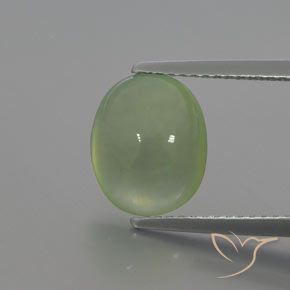 3.64ct 天然 中绿色 葡萄石, 椭圆形, 透明/半透明