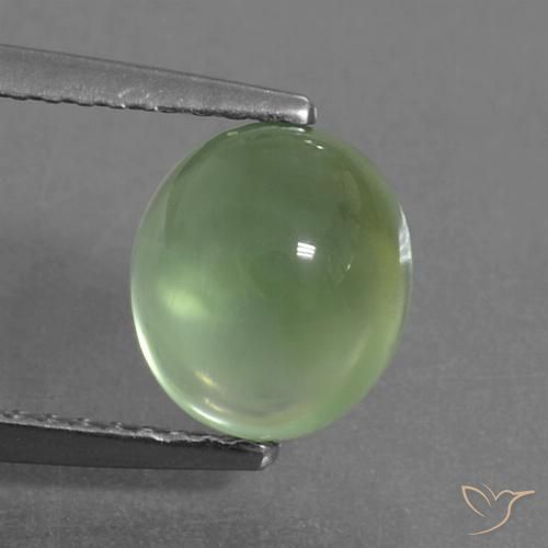 2.87ct 天然 青柠绿 葡萄石, 椭圆形, 透明