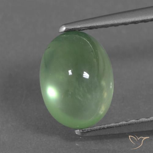 2.14ct 天然 中绿色 葡萄石, 椭圆形, 透明