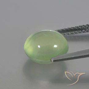 3.72克拉天然葡萄石，椭圆形，透明/半透明