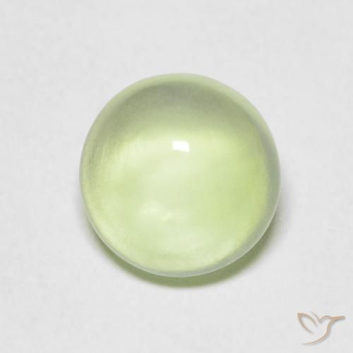 1.50ct 天然 淡梨绿色 葡萄石, 圆形的, 透明