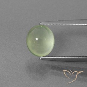 2.14ct 天然 浅绿色 葡萄石, 椭圆形, 透明/半透明