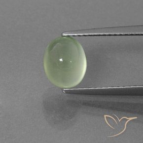 2.33ct 天然 浅绿色 葡萄石, 椭圆形, 透明/半透明