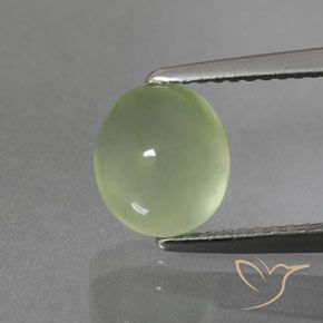 2.65ct 天然 淡梨绿色 葡萄石, 椭圆形, 透明/半透明