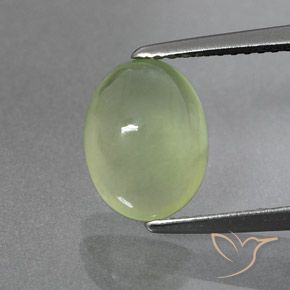 2.66ct 天然 黄绿色 葡萄石, 椭圆形, 透明/半透明