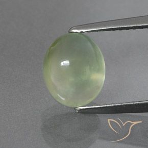 2.94ct 天然 浅绿色 葡萄石, 椭圆形, 透明