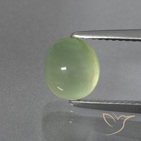 2.85ct 天然 淡梨绿色 葡萄石, 椭圆形, 透明/半透明