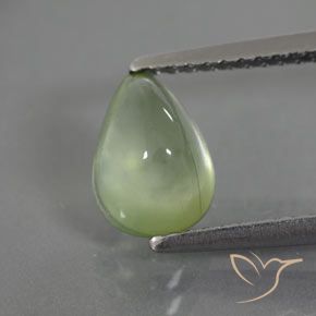 1.64克拉天然葡萄石，梨形，透明/半透明