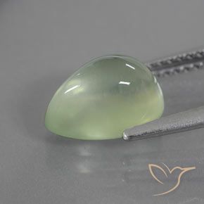 2.95克拉天然葡萄石，梨形，透明/半透明
