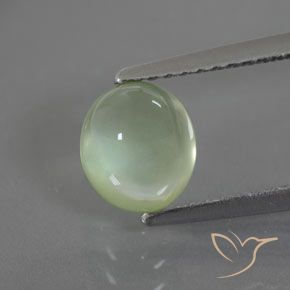 1.67ct 天然 淡梨绿色 葡萄石, 椭圆形, 透明/半透明