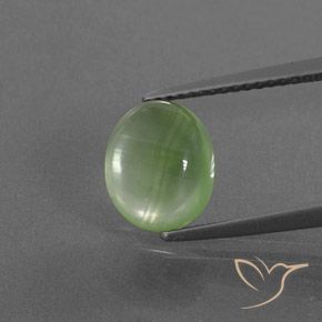 3.16ct 天然 黄绿色 葡萄石, 椭圆形, 透明