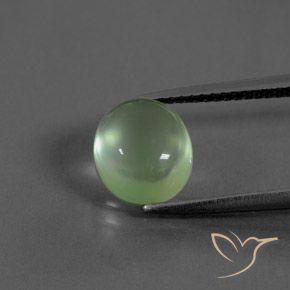 3.38ct 天然 黄绿色 葡萄石, 椭圆形, 透明