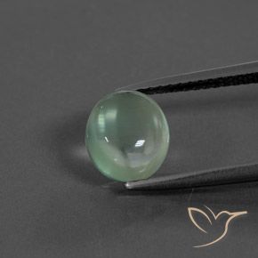 2.02ct 天然 浅薄荷绿 葡萄石, 椭圆形, 透明