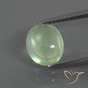1.82ct 天然 浅黄绿色 葡萄石, 椭圆形, 透明