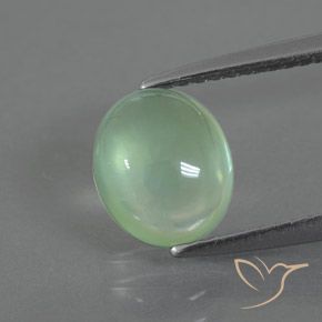 2.16ct 天然 浅黄绿色 葡萄石, 椭圆形, 透明