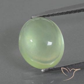 2.91ct 天然 黄绿色 葡萄石, 椭圆形, 透明/半透明