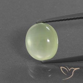 2.95ct 天然 灰绿色 葡萄石, 椭圆形, 透明/半透明