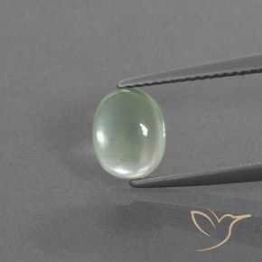 1.61ct 天然 淡黄绿色 葡萄石, 椭圆形, 透明