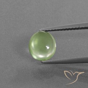 1.86ct 天然 淡梨绿色 葡萄石, 椭圆形, 透明