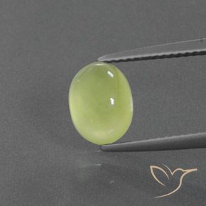 2.05ct 天然 淡黄色 葡萄石, 椭圆形, 透明/半透明
