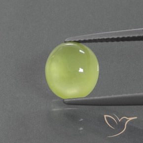 2.97ct 天然 淡黄色 葡萄石, 椭圆形, 透明/半透明