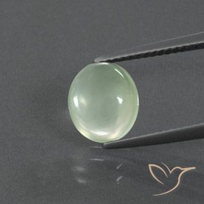2.18ct 天然 淡黄绿色 葡萄石, 椭圆形, 透明