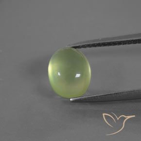 2.62ct 天然 黄绿色 葡萄石, 椭圆形, 透明