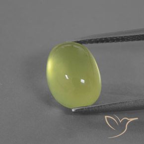 4.47ct 天然 淡黄色 葡萄石, 椭圆形, 透明/半透明