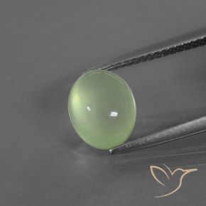 2.73ct 天然 中绿色 葡萄石, 椭圆形, 透明/半透明