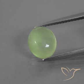 2.43ct 天然 淡梨绿色 葡萄石, 椭圆形, 透明/半透明